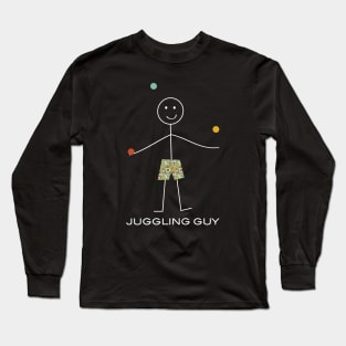 Funny Mens Juggling Design Long Sleeve T-Shirt